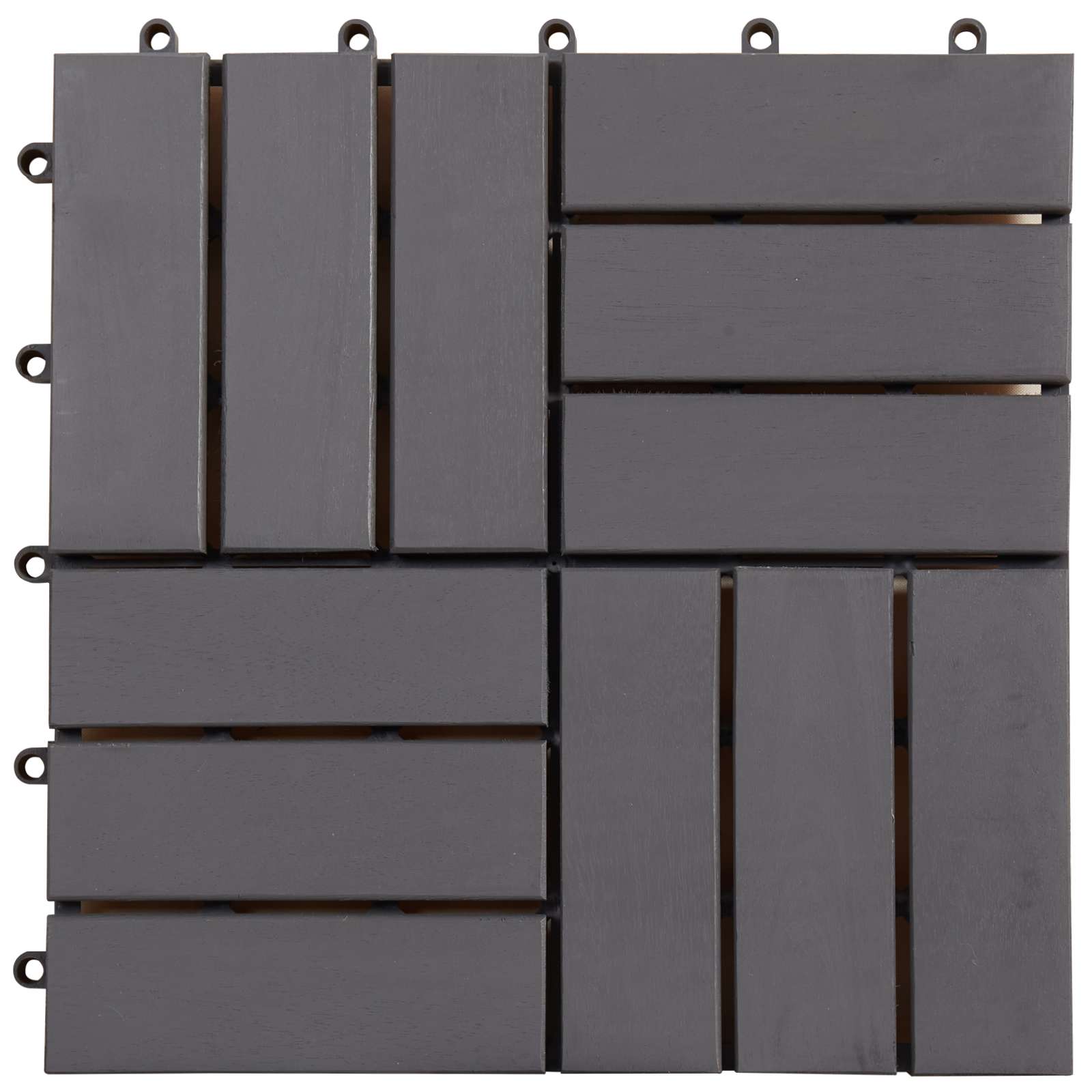 vidaXL Decking Tile 20 pcs Grey 30 x 30 cm Acacia Hardwood 5