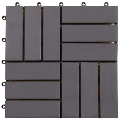 vidaXL Decking Tile 20 pcs Grey 30 x 30 cm Acacia Hardwood 5