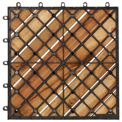 vidaXL Decking Tile 20 pcs Brown 30 x 30 cm Acacia Hardwood 4