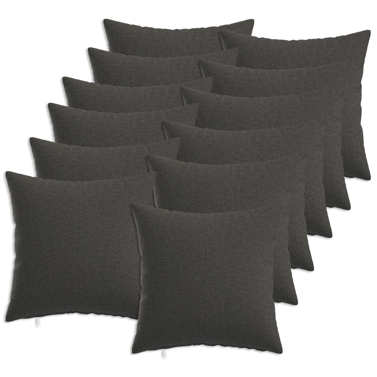 Throw Pillow HEERLEN Fabric 12 40 x 40 cm Dark grey