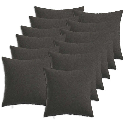 Throw Pillow HEERLEN Fabric 12 40 x 40 cm Dark grey