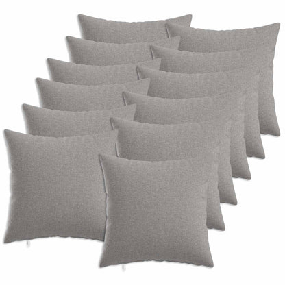 Throw Pillow HEERLEN Fabric 12 40 x 40 cm Cloud grey