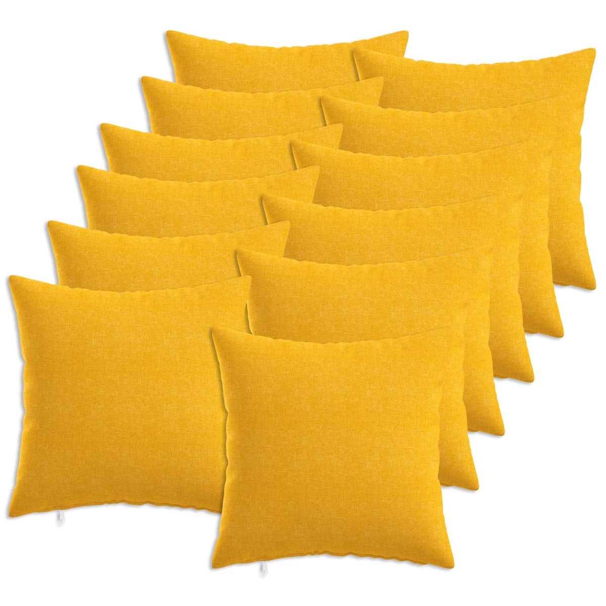 Throw Pillow HEERLEN Fabric 12 40 x 40 cm Light yellow