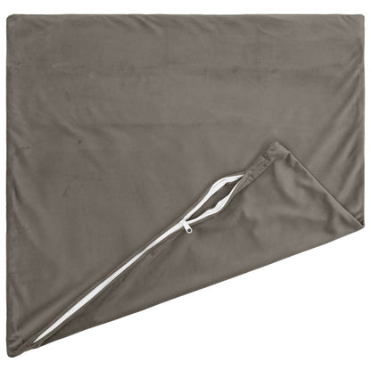 vidaXL Cushion with Pillow HEERLEN 12 pcs Light Grey Velvet 3