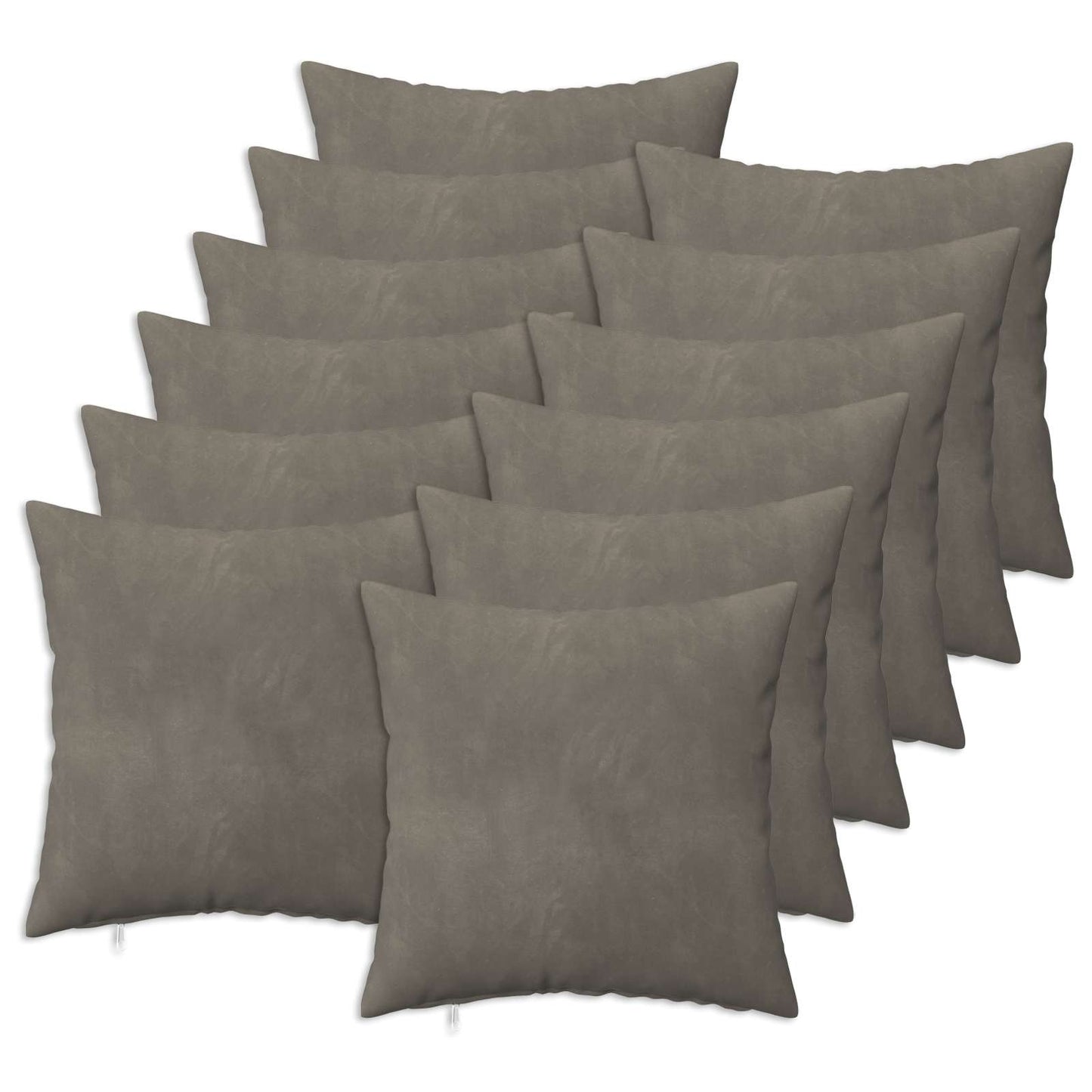 vidaXL Cushion with Pillow HEERLEN 12 pcs Light Grey Velvet 1