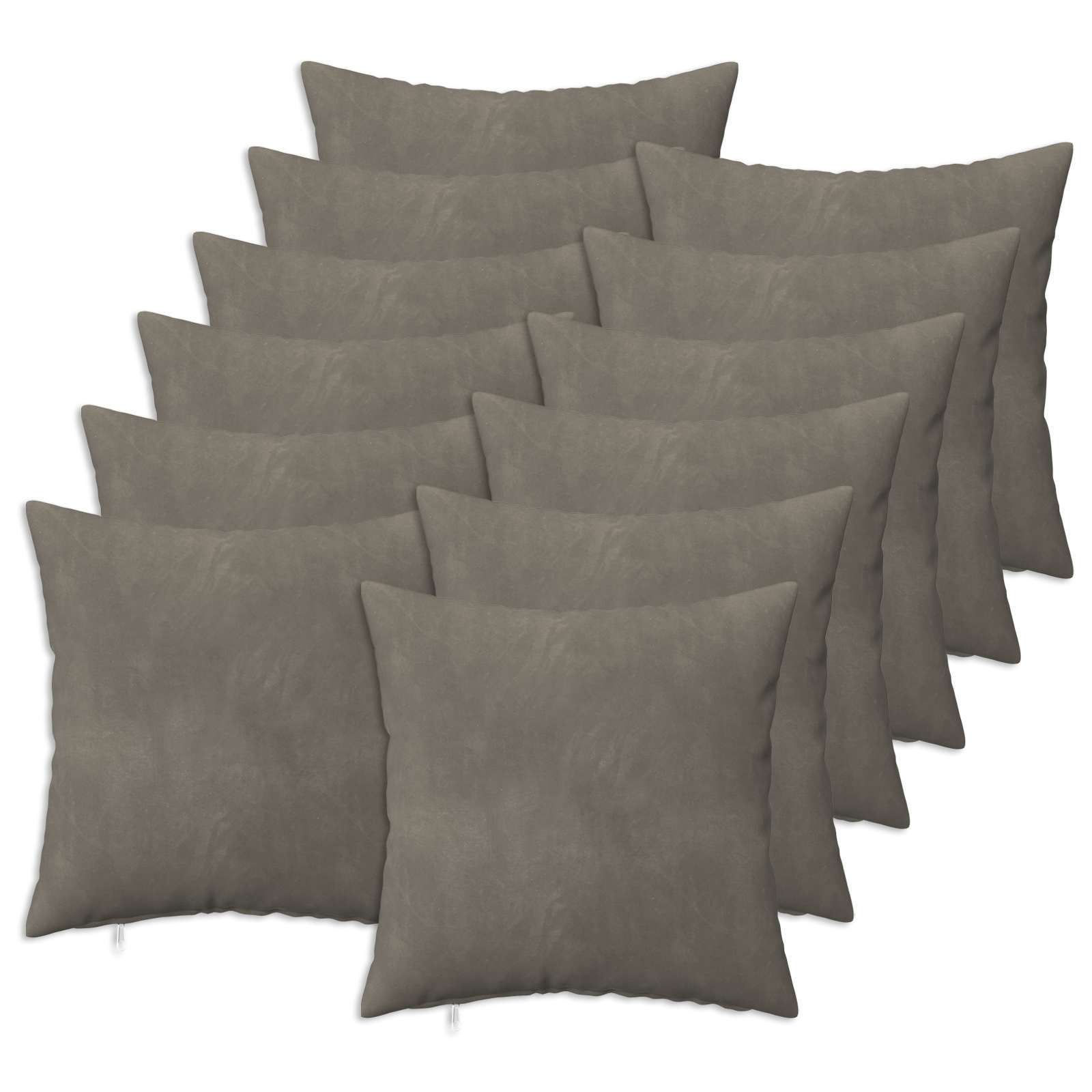 vidaXL Cushion with Pillow HEERLEN 12 pcs Light Grey Velvet 1