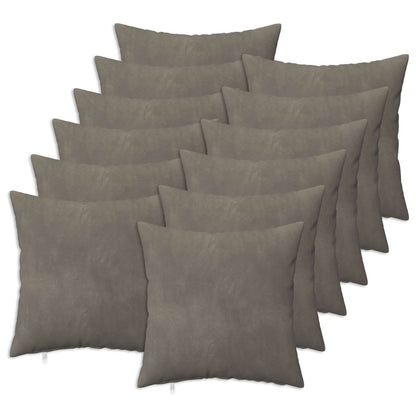 vidaXL Cushion with Pillow HEERLEN 12 pcs Light Grey Velvet 1