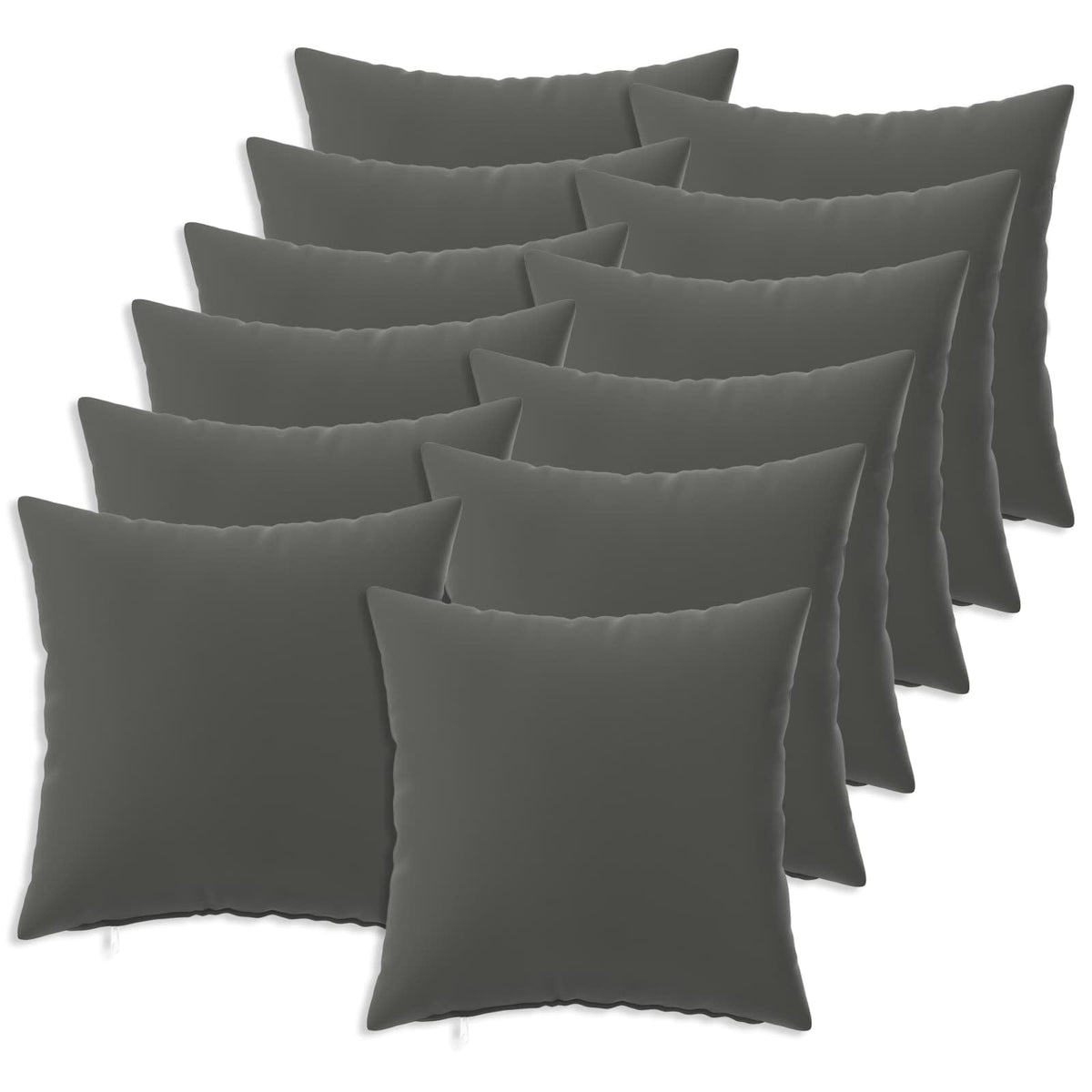 vidaXL Throw Pillow 12 pcs HEERLEN Anthracite 40 x 40 cm Polyester 2