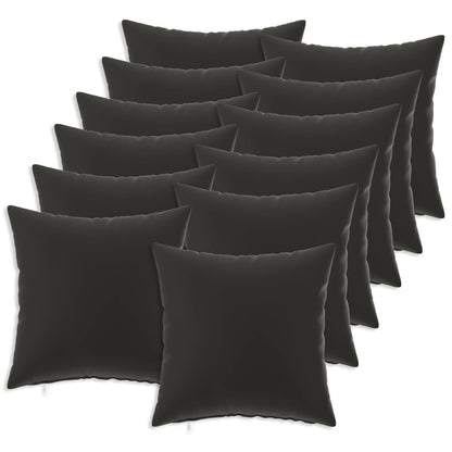 vidaXL Throw Pillow 12 pcs HEERLEN Black 40 x 40 cm Polyester 2
