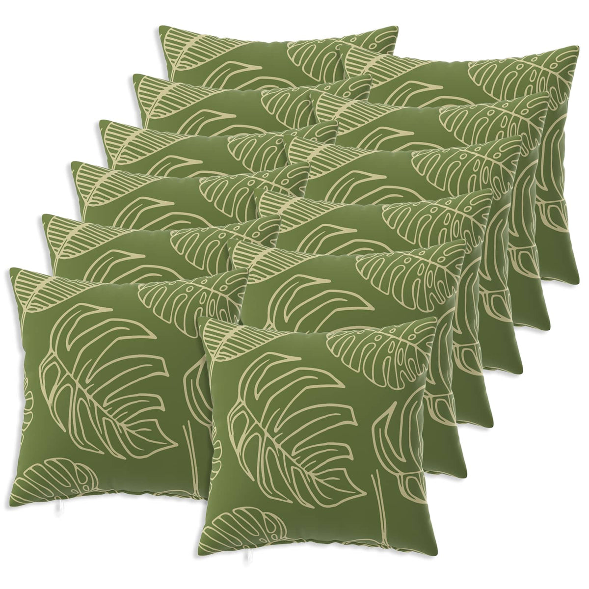 Throw Pillow HEERLEN Polyester 12 40 x 40 cm Leaf design