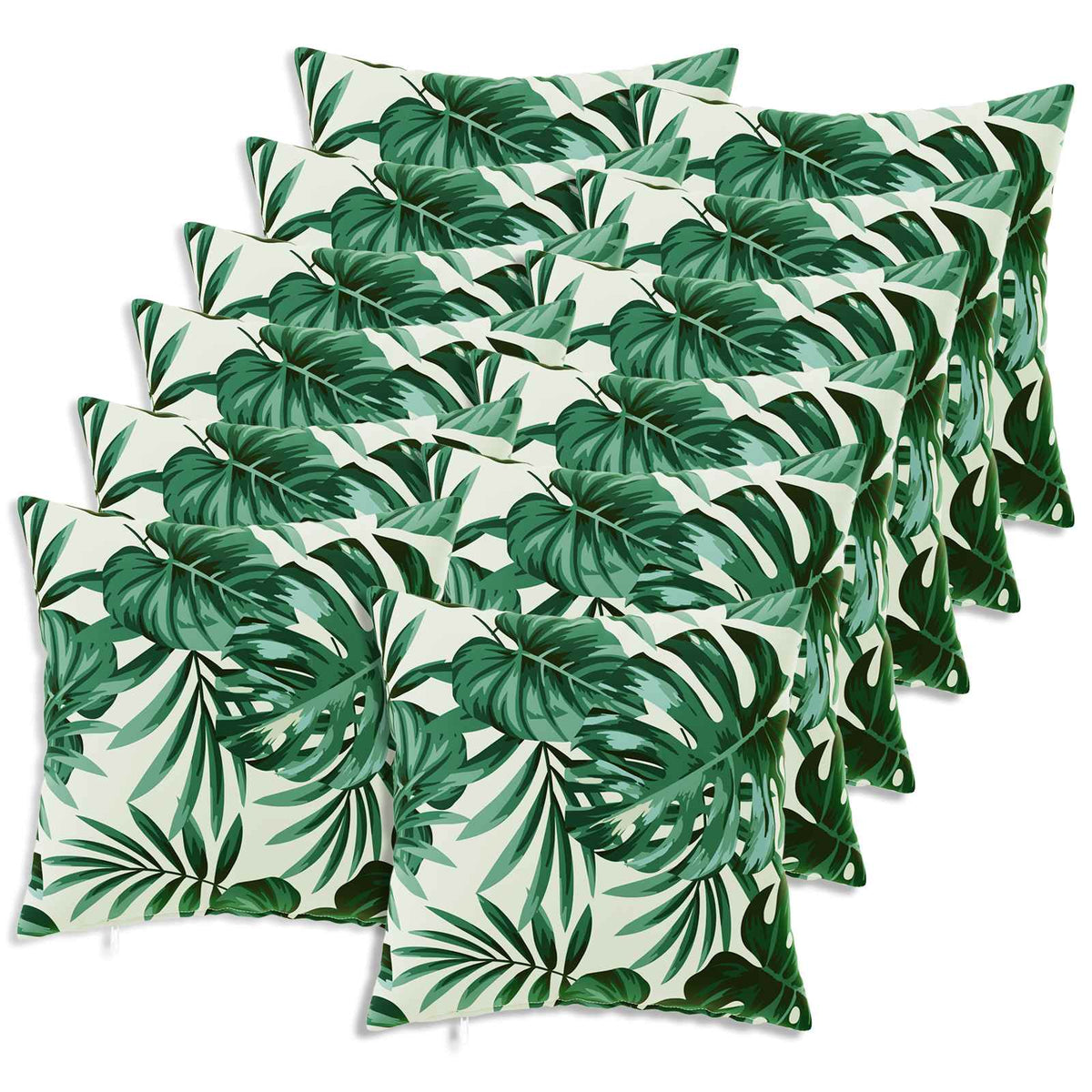Throw Pillow HEERLEN Polyester 12 40 x 40 cm Leaf pattern