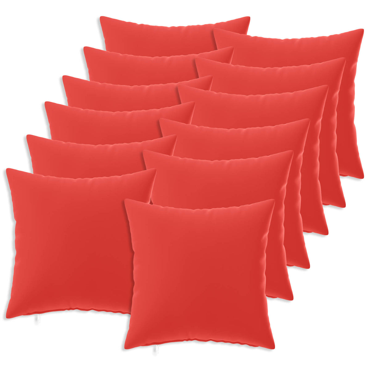 vidaXL Throw Pillow 12 pcs HEERLEN Red 40 x 40 cm Polyester 2