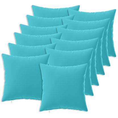 vidaXL Throw Pillow 12 pcs HEERLEN Turquoise 40 x 40 cm Polyester 2
