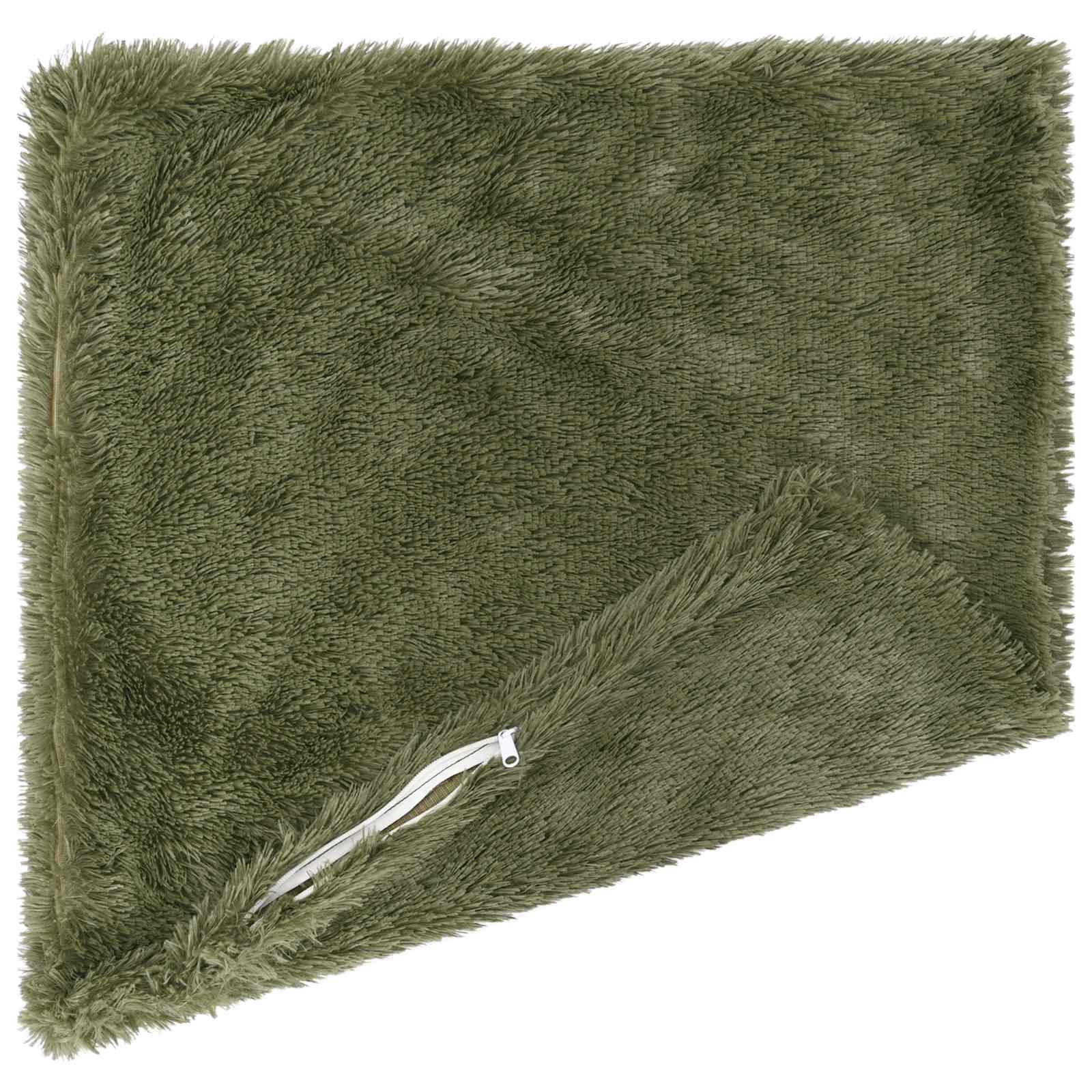 vidaXL Cushion with Pillow HEERLEN 12 pcs Green PV Fleece 4
