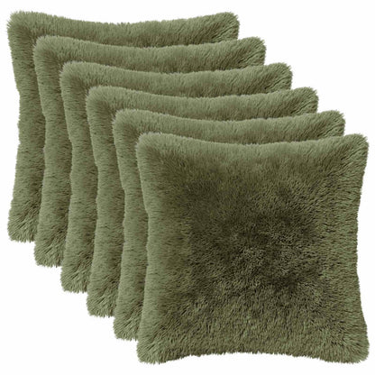 vidaXL Cushion with Pillow HEERLEN 12 pcs Green PV Fleece 2