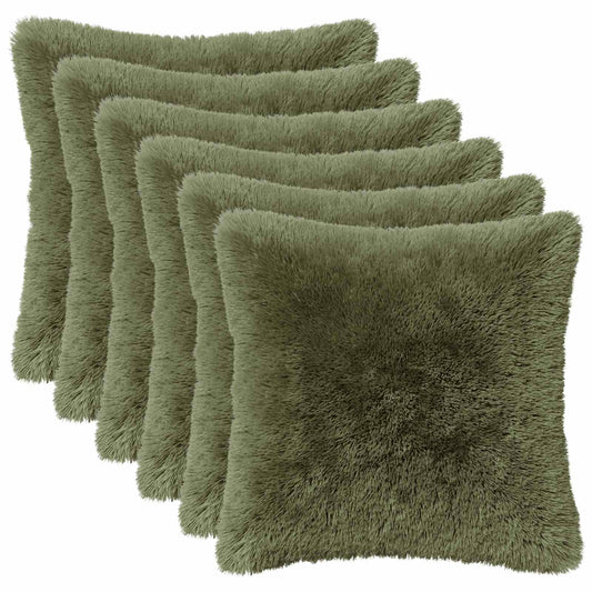 vidaXL Cushion with Pillow HEERLEN 12 pcs Green PV Fleece 2