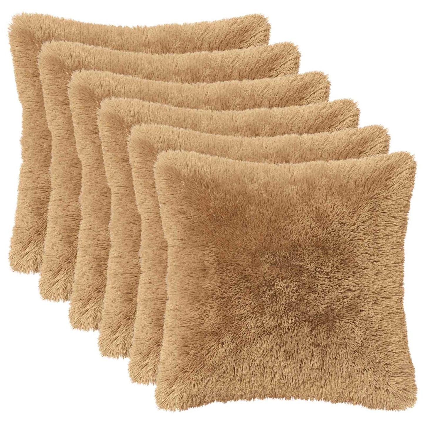 vidaXL Cushion with Pillow HEERLEN 12 pcs Taupe PV Fleece 2