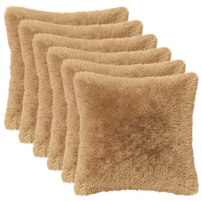 vidaXL Cushion with Pillow HEERLEN 12 pcs Taupe PV Fleece 2