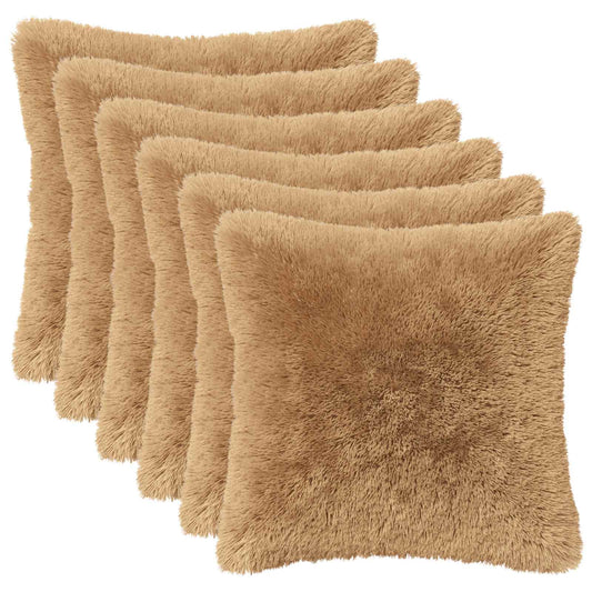 vidaXL Cushion with Pillow HEERLEN 12 pcs Taupe PV Fleece 2