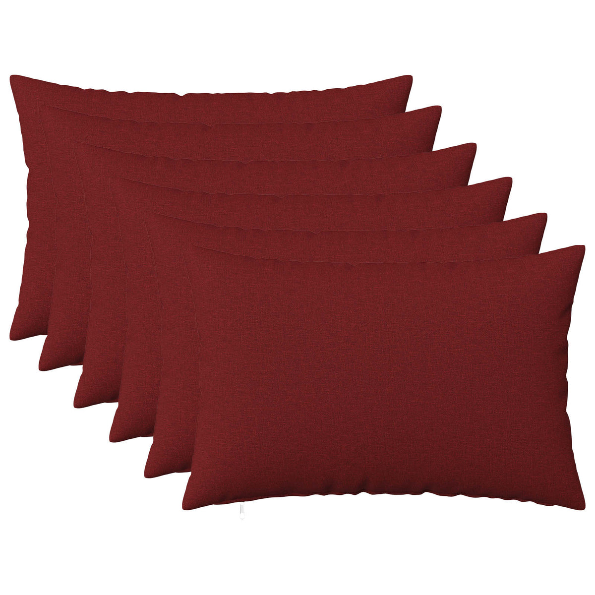 vidaXL Cushion with Pillow HEERLEN 6 pcs Wine Red Fabric 1