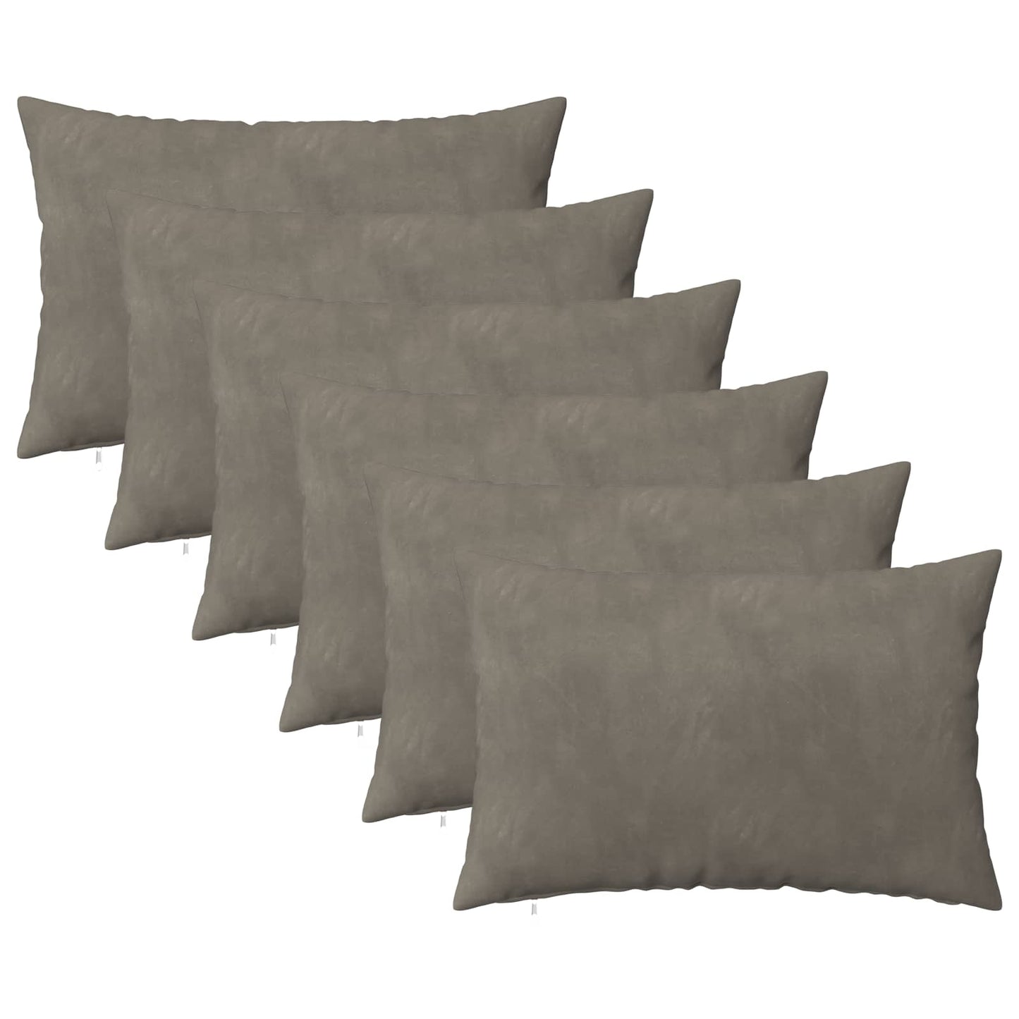 vidaXL Cushion with Pillow HEERLEN 6 pcs Light Grey Velvet 2