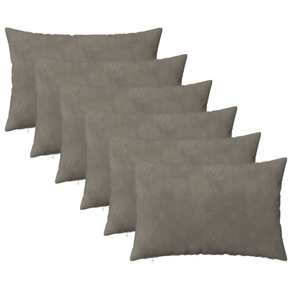 vidaXL Cushion with Pillow HEERLEN 6 pcs Light Grey Velvet 2