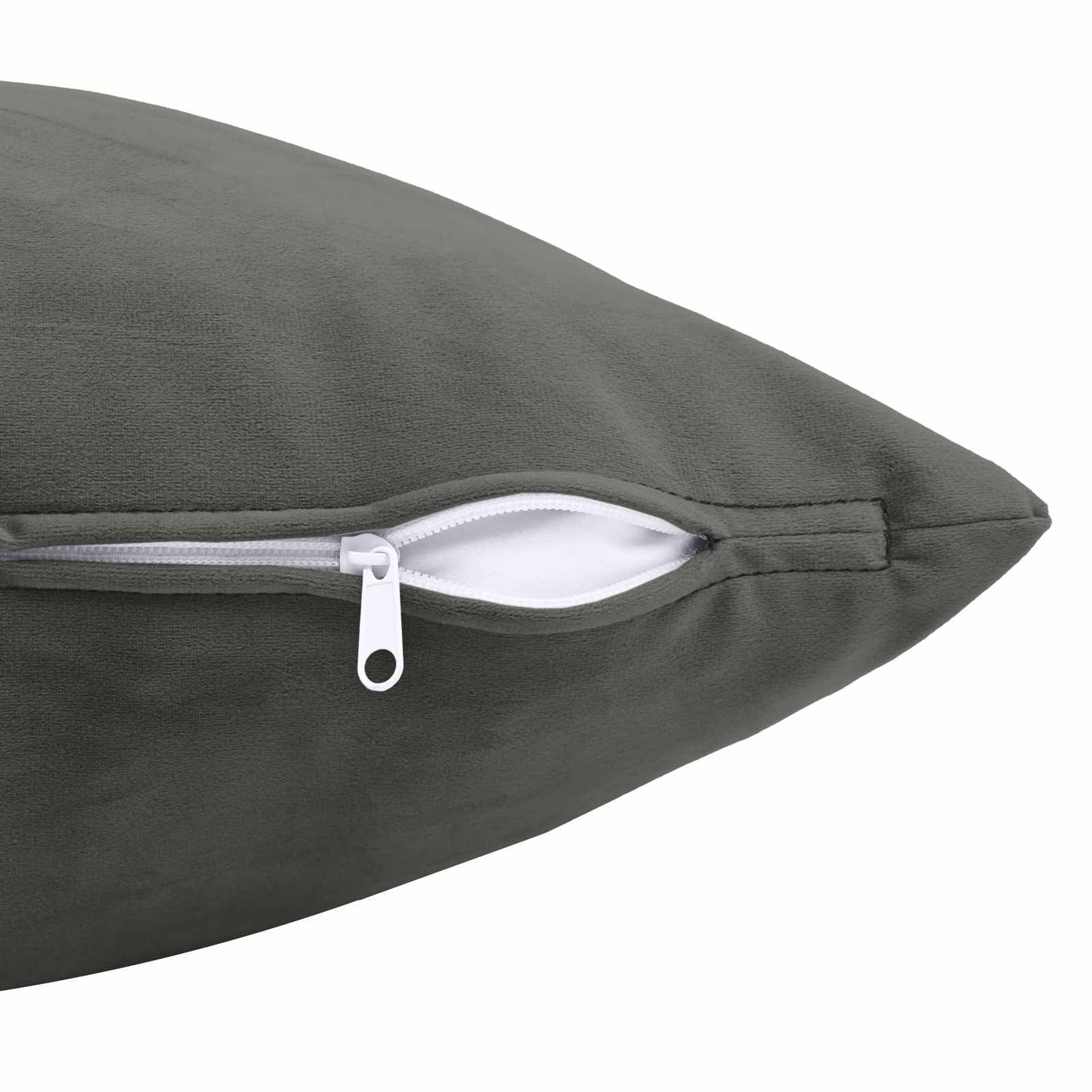 vidaXL Cushion with Pillow HEERLEN 6 pcs Dark Grey Velvet 5