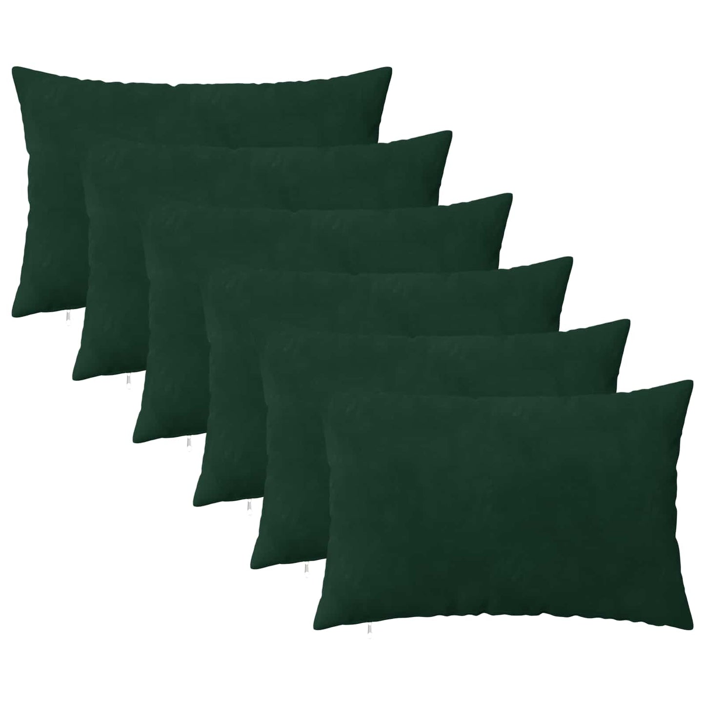 vidaXL Cushion with Pillow HEERLEN 6 pcs Dark Green Velvet 2
