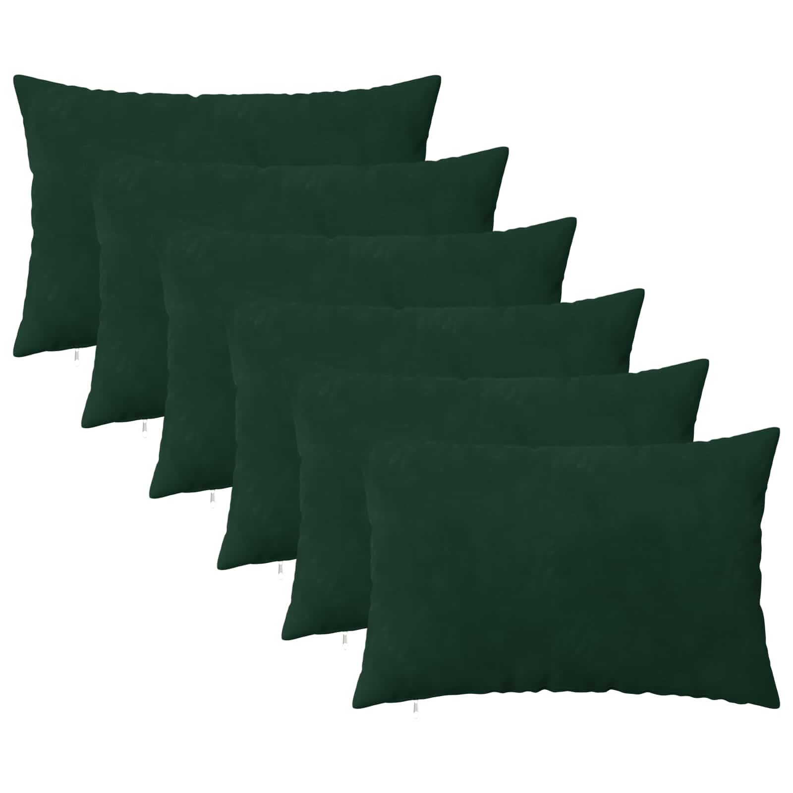 vidaXL Cushion with Pillow HEERLEN 6 pcs Dark Green Velvet 2