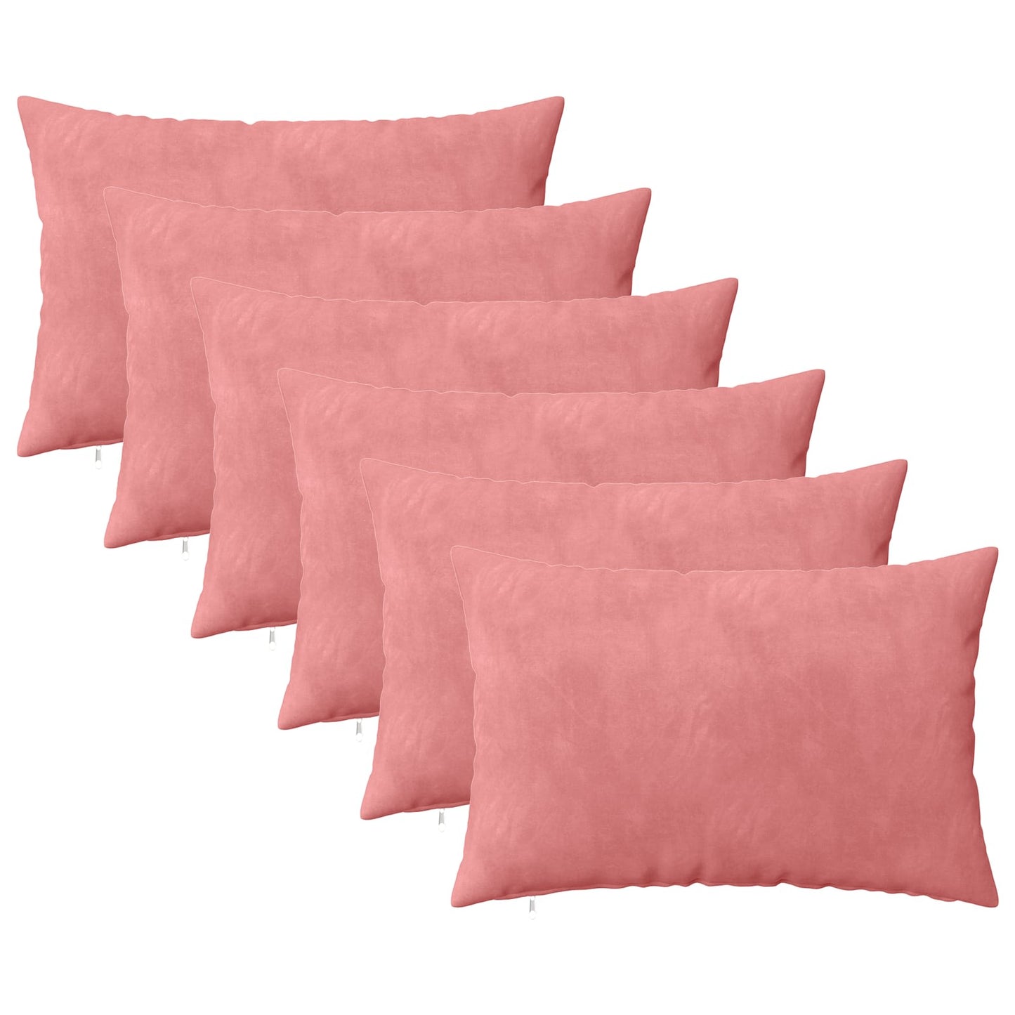 vidaXL Cushion with Pillow HEERLEN 6 pcs Pink Velvet 2