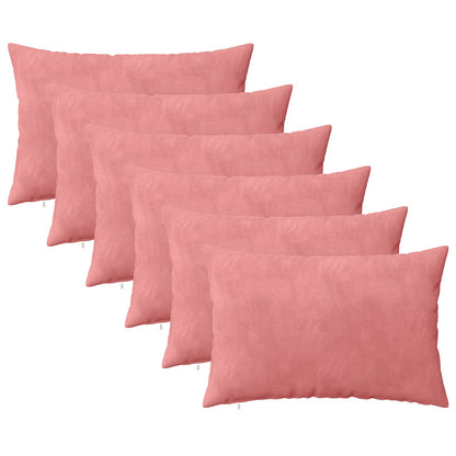 vidaXL Cushion with Pillow HEERLEN 6 pcs Pink Velvet 2