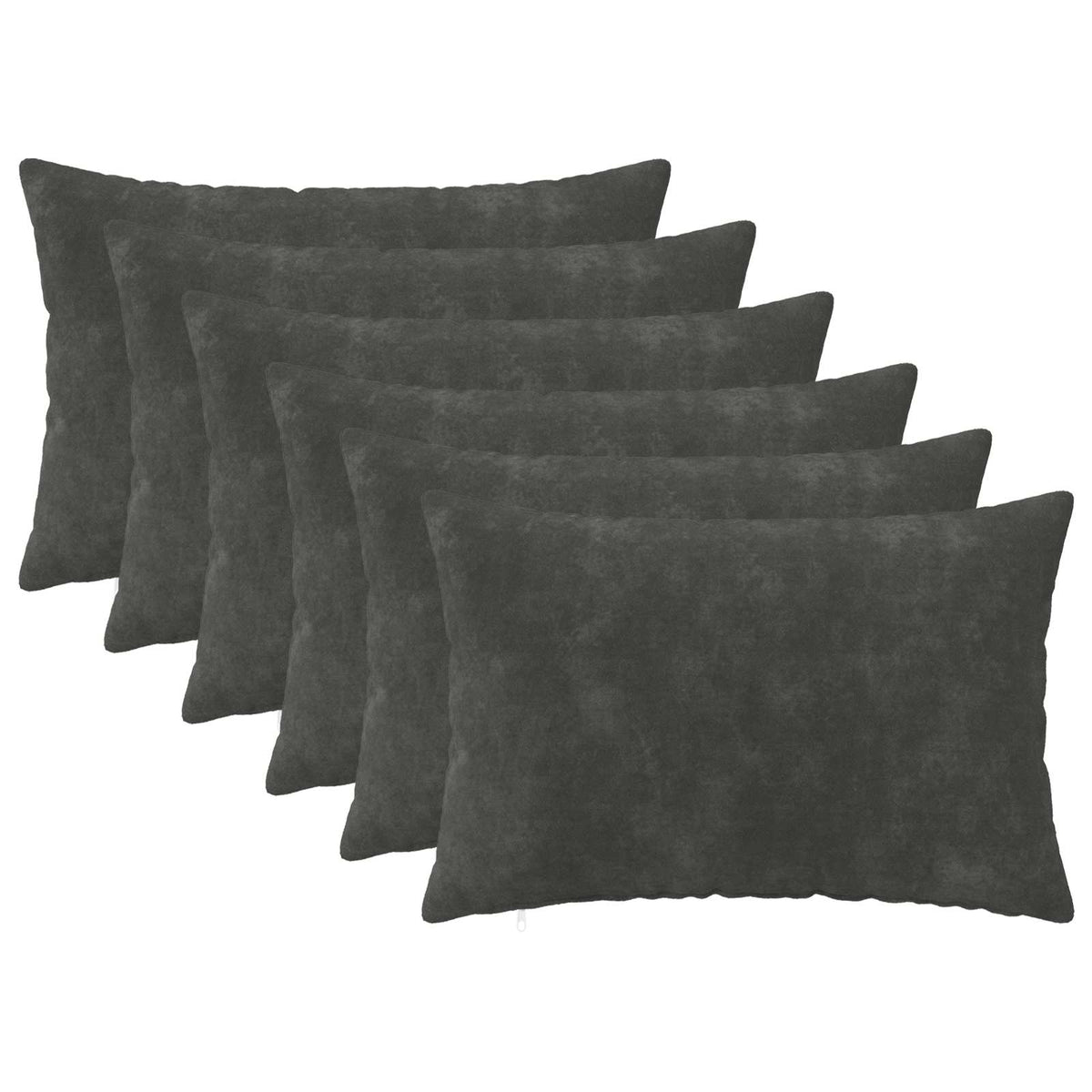 vidaXL Throw Pillow 6 pcs HEERLEN Anthracite 40 x 60 cm 1