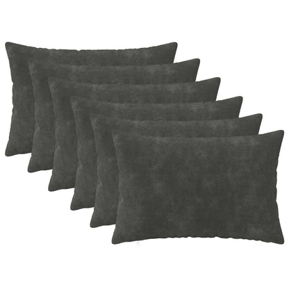 vidaXL Throw Pillow 6 pcs HEERLEN Anthracite 40 x 60 cm 1