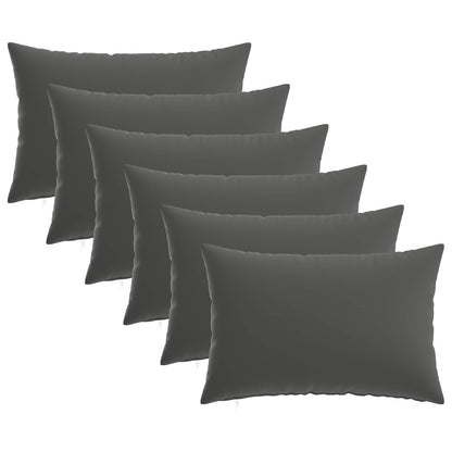 Cushion with Pillow HEERLEN 6 pcs Anthracite Polyester