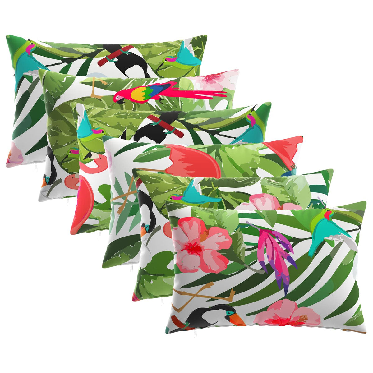 vidaXL Cushion with Pillow HEERLEN 6 pcs Multicolour Polyester 2