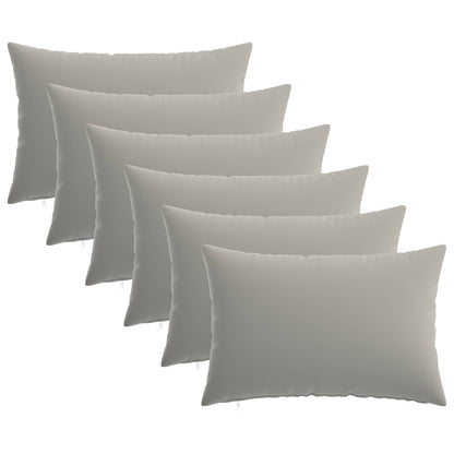 Cushion with Pillow HEERLEN 6 pcs Grey Polyester