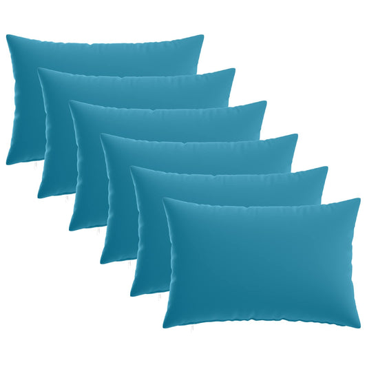 Cushion with Pillow HEERLEN 6 pcs Light Blue Polyester