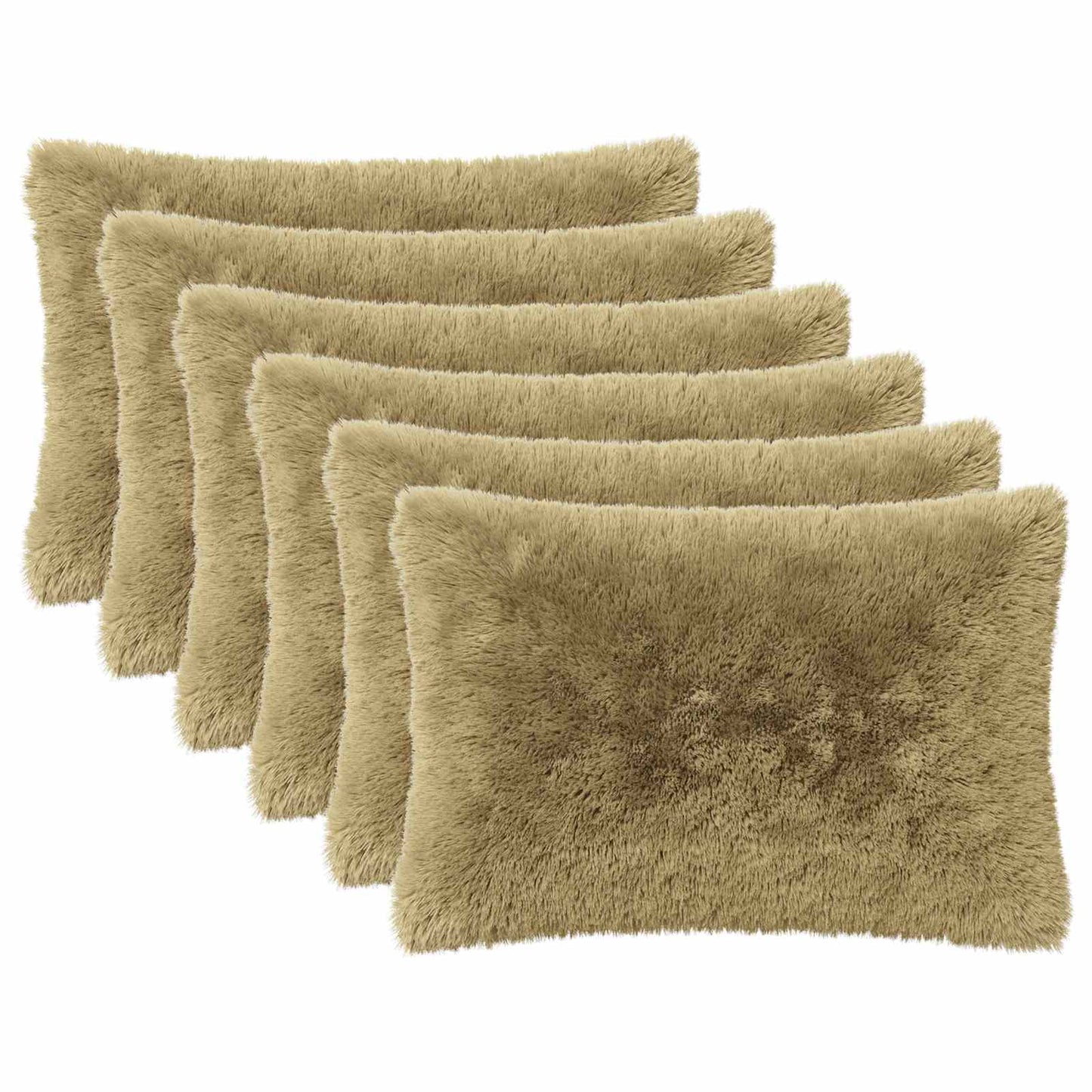 vidaXL Cushion with Pillow HEERLEN 6 pcs Light Grey PV Fleece 2
