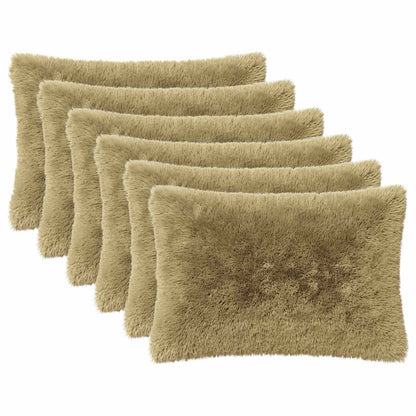 vidaXL Cushion with Pillow HEERLEN 6 pcs Light Grey PV Fleece 2