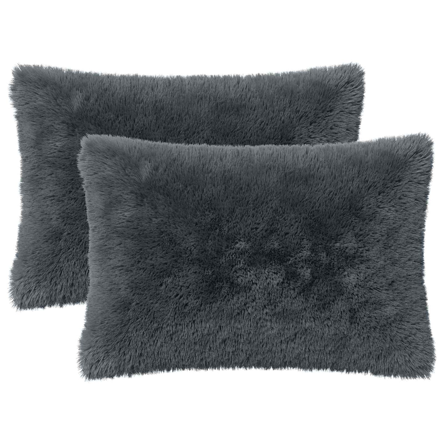 vidaXL Cushion with Pillow HEERLEN 6 pcs Anthracite PV Fleece 2