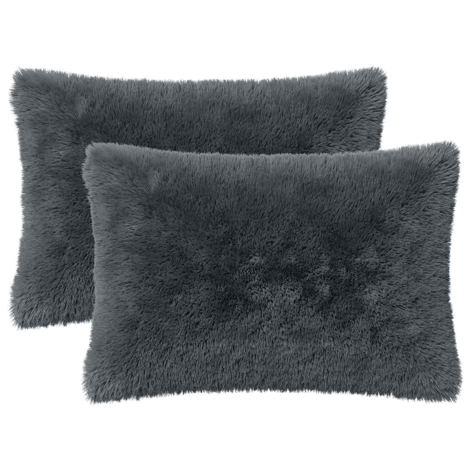 vidaXL Cushion with Pillow HEERLEN 6 pcs Anthracite PV Fleece 2