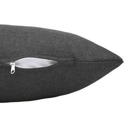 Cushion with Pillow HEERLEN 6 pcs Dark Grey Fabric