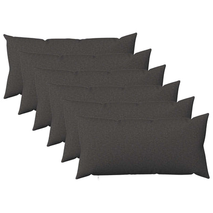 Throw Pillow HEERLEN Fabric 6 40 x 70 cm Dark grey