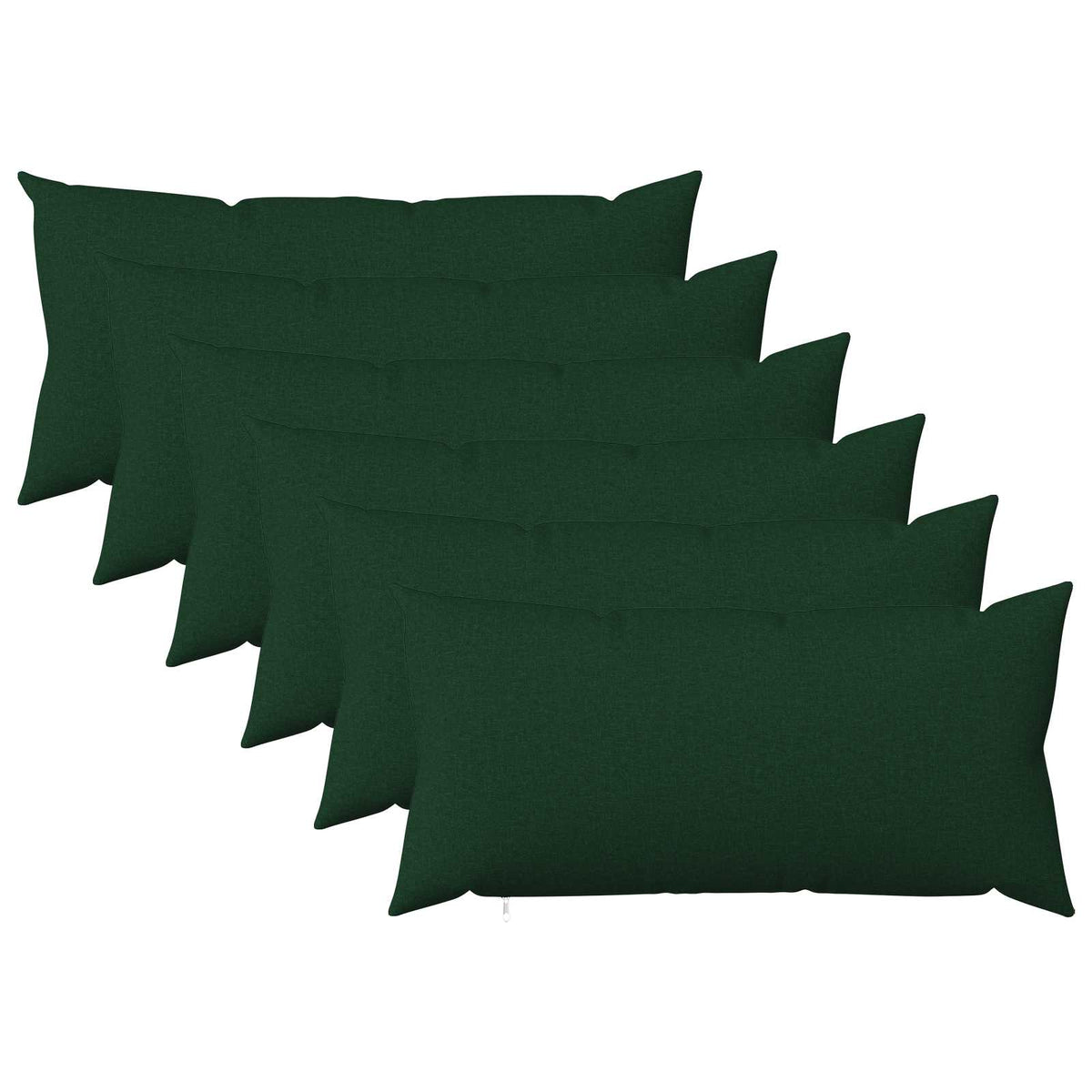 vidaXL Throw Pillow 6 pcs HEERLEN Dark Green 40 x 70 cm Fabric 1