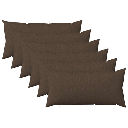 Throw Pillow HEERLEN Fabric 6 40 x 70 cm Taupe
