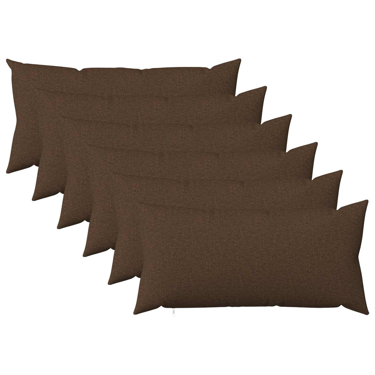 Throw Pillow HEERLEN Fabric 6 40 x 70 cm Brown