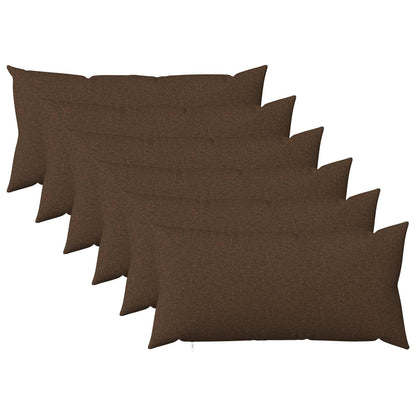 Throw Pillow HEERLEN Fabric 6 40 x 70 cm Brown