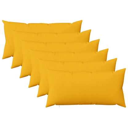 Throw Pillow HEERLEN Fabric 6 40 x 70 cm Light yellow