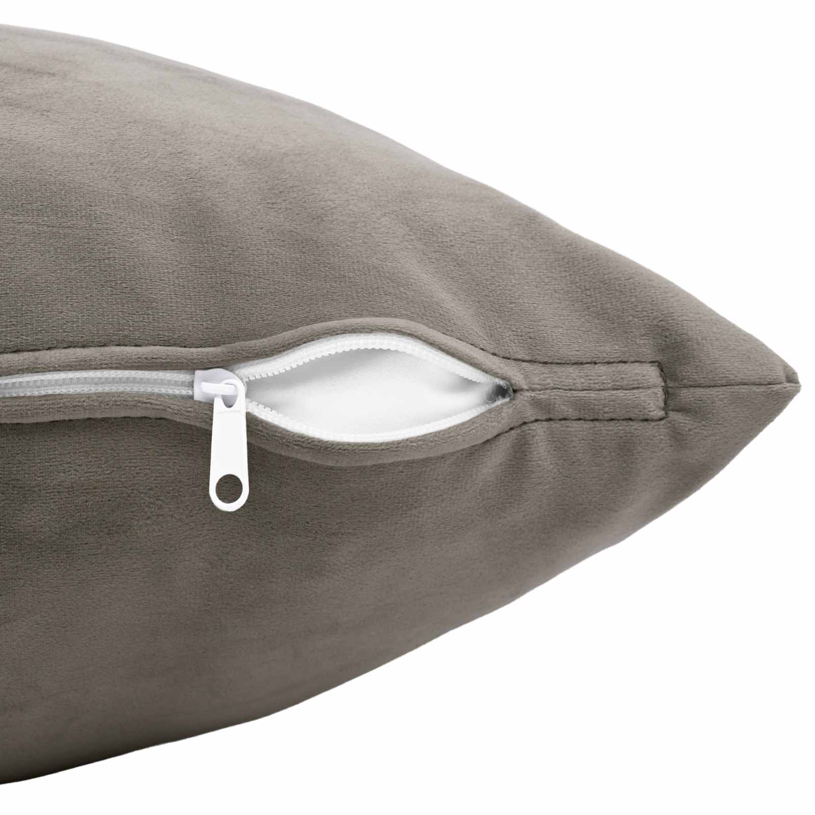vidaXL Cushion with Pillow HEERLEN 6 pcs Light Grey Velvet 6