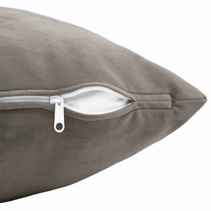 vidaXL Cushion with Pillow HEERLEN 6 pcs Light Grey Velvet 6